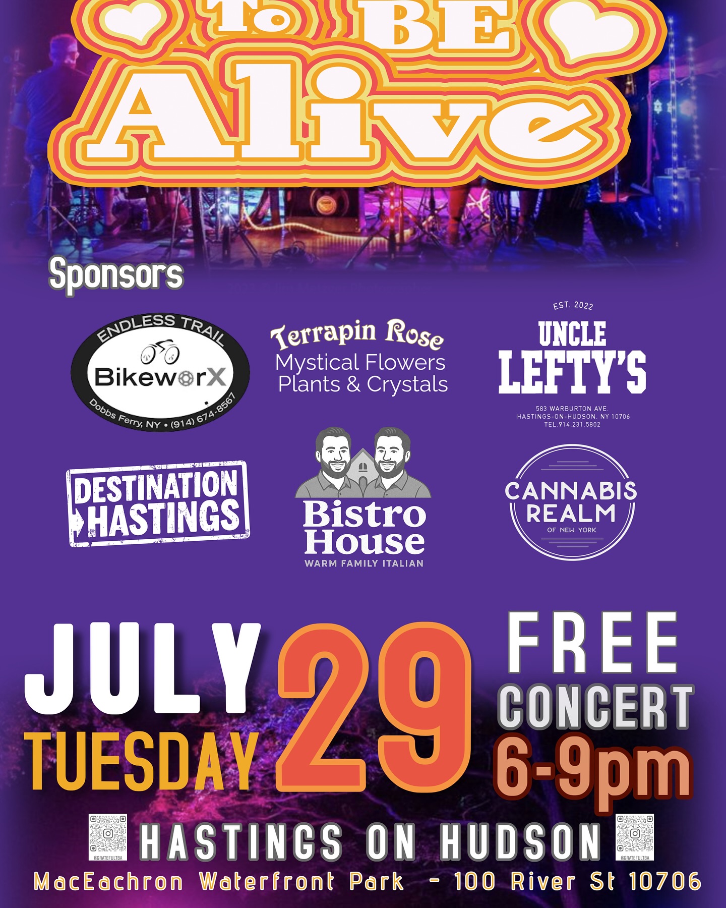 Grateful To Be Alive — Hastings on Hudson show flyer